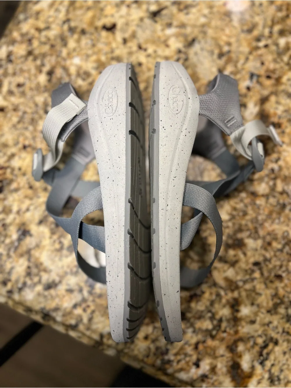 Chaco CushZ Extra Cushioned Gray Sport Sandals Men's Size 15 EUC